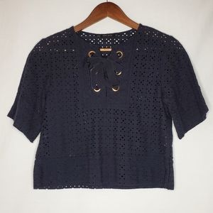 Zara Lace Up Crop Top XS